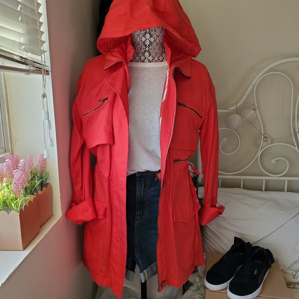 Bcbgeneration Red Utility Jacket (Xs) - image 2